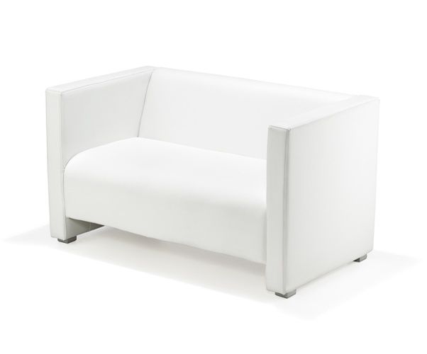 Lounge Sofa Zürich, weißes oder schwarzes Kunstleder, B1