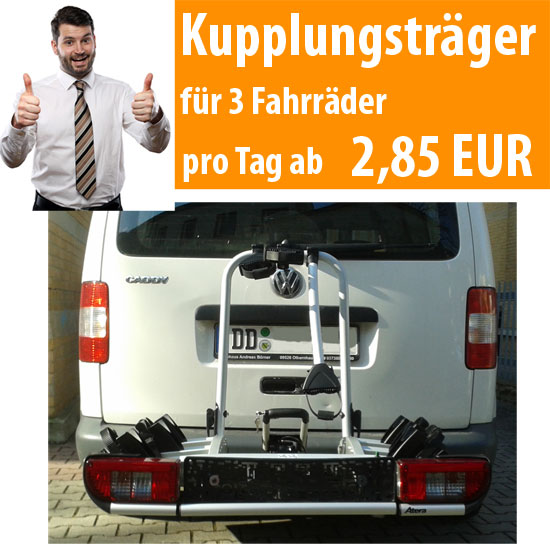 Premium Fahrradträger Atera DL 3 für AHK für 3 Fahrräder